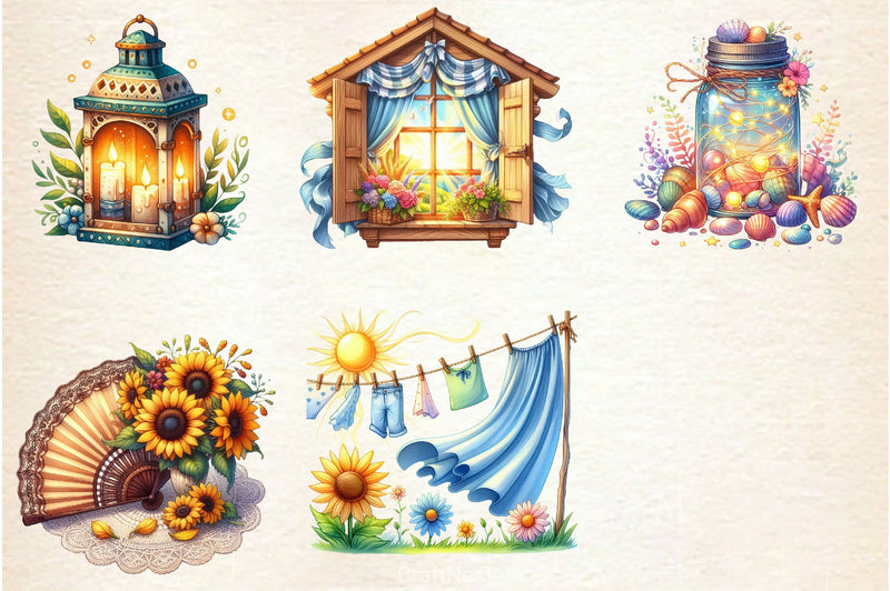 Cozy Summer Clipart Bundle 6 - CraftNest - Digital Crafting and Art