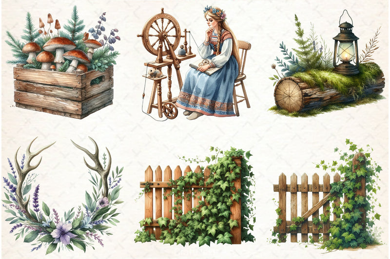 Nordic Summer Clipart Bundle - CraftNest - Digital Crafting and Art