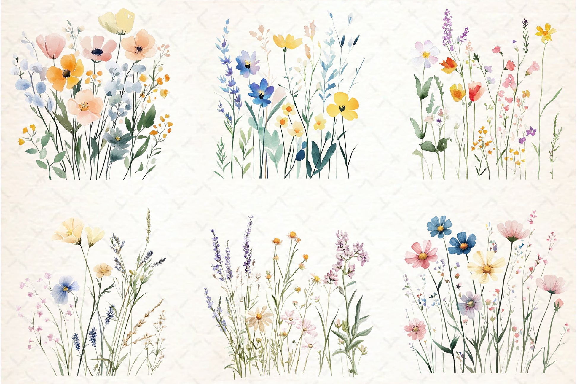 Wildflower Meadow Clipart Bundle - CraftNest - Digital Crafting and Art