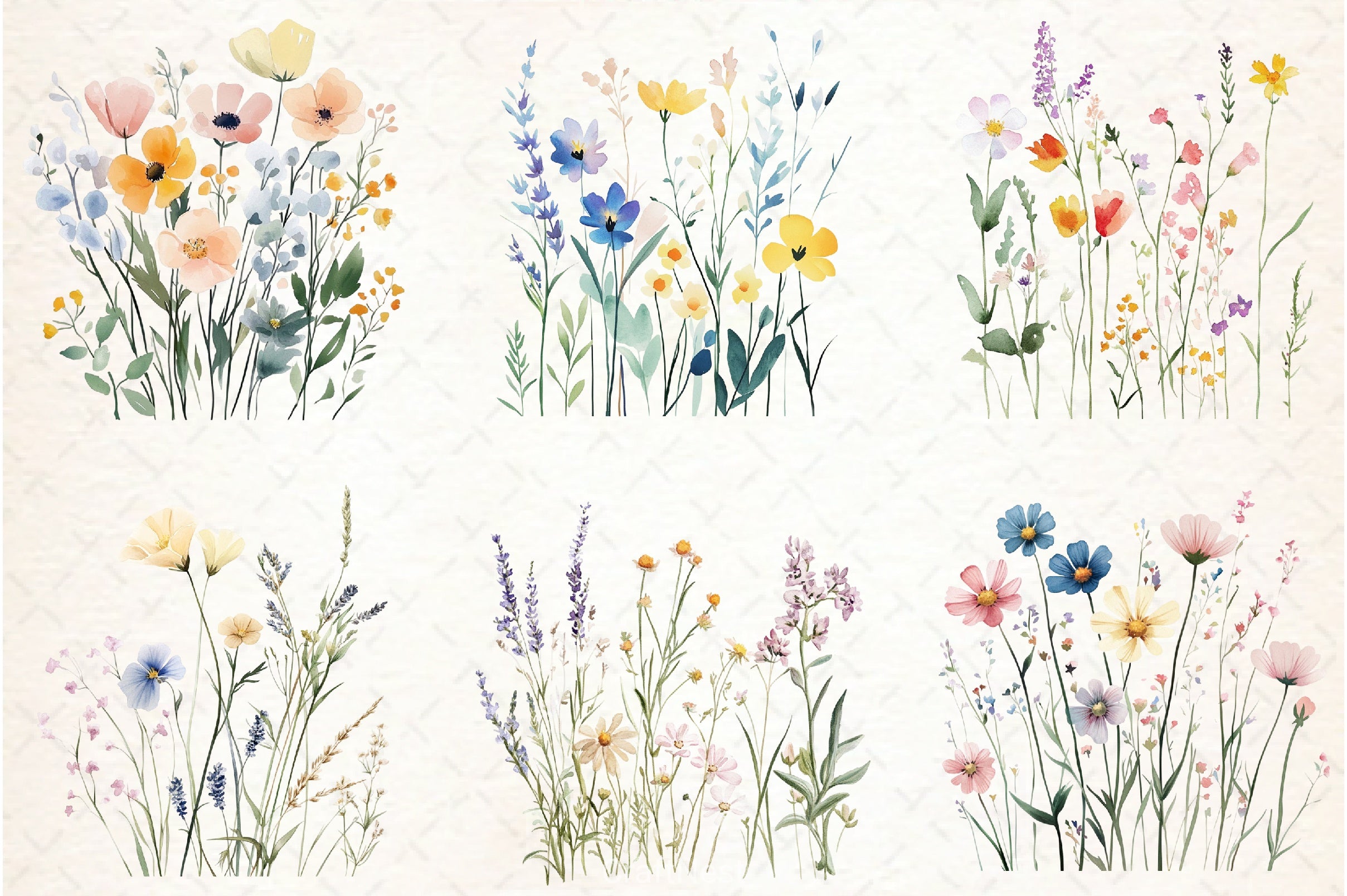 Wildflower Meadow Clipart Bundle - CraftNest - Digital Crafting and Art