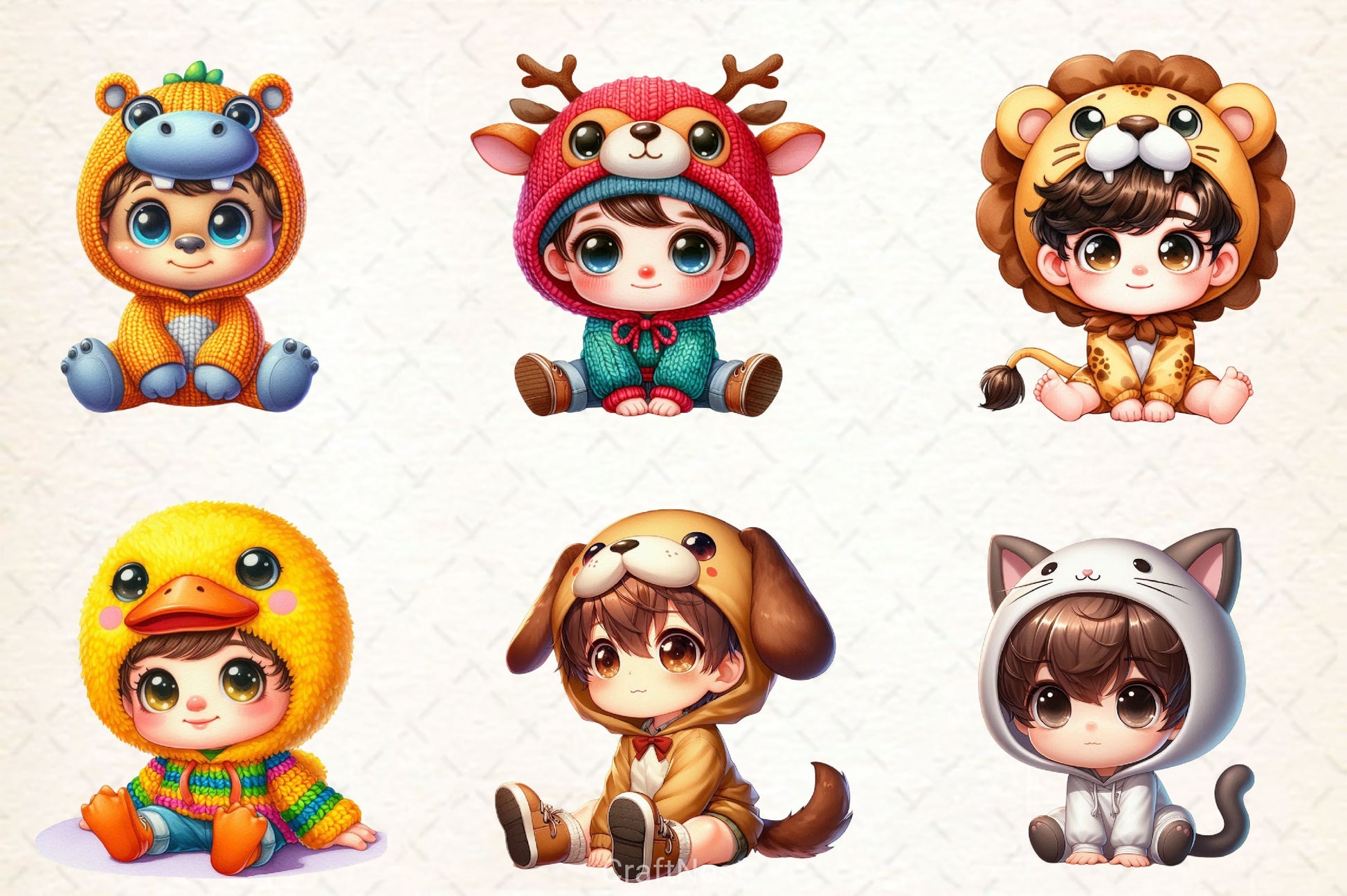 Baby Boy Little Boy Clipart Bundle - CraftNest - Digital Crafting and Art