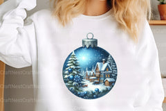 Blue Christmas Balls Clipart Set - CraftNest - Digital Crafting and Art