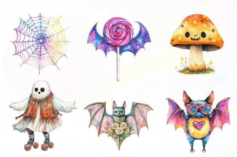 Groovy Halloween Clipart Bundle 1 - CraftNest - Digital Crafting and Art