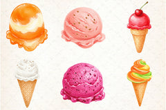 Ice Cream Clipart Bundle - CraftNest - Digital Crafting and Art