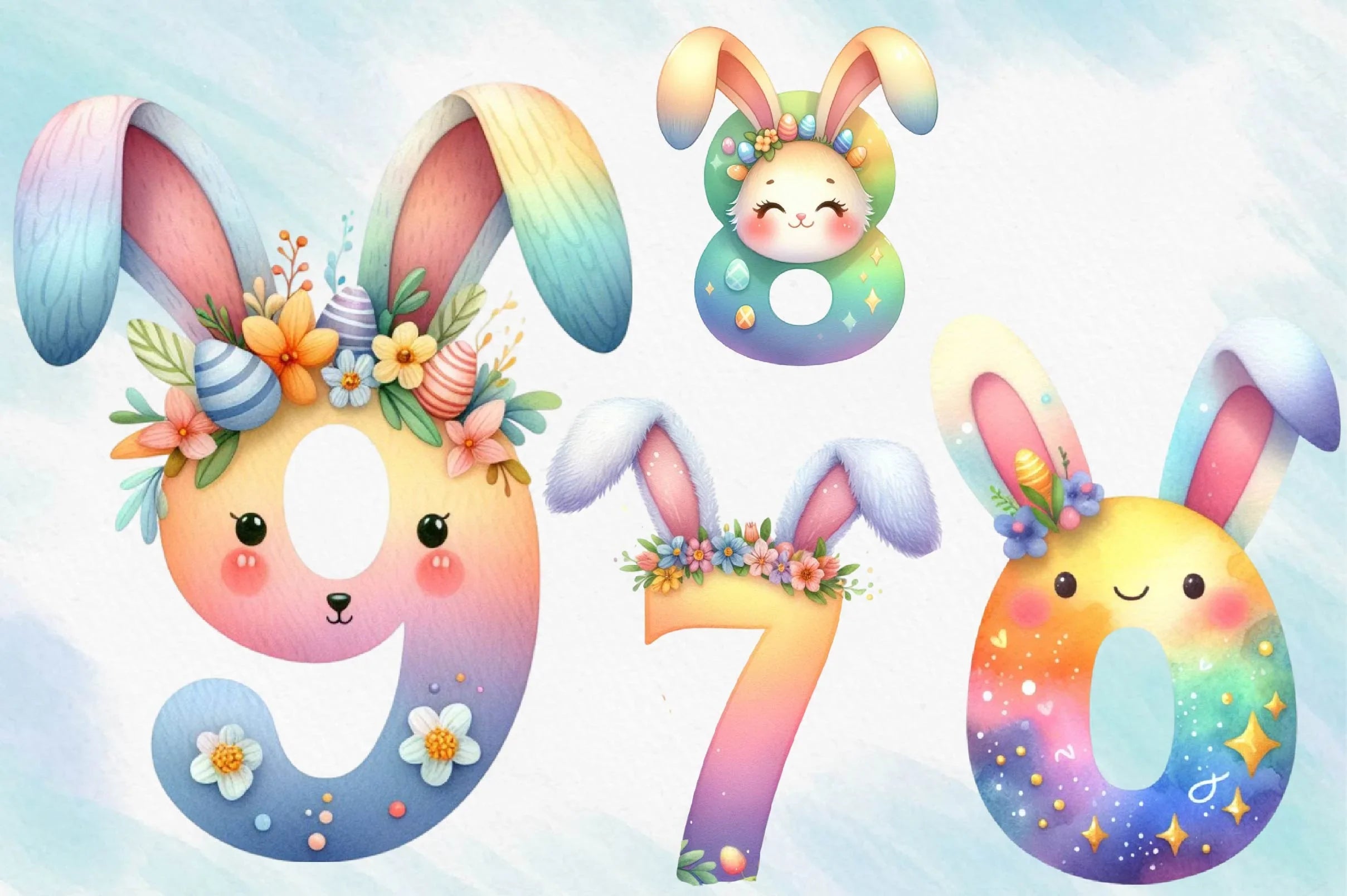 Easter Alphabet And Number Clipart Bundle - CraftNest - Digital Crafting and Art