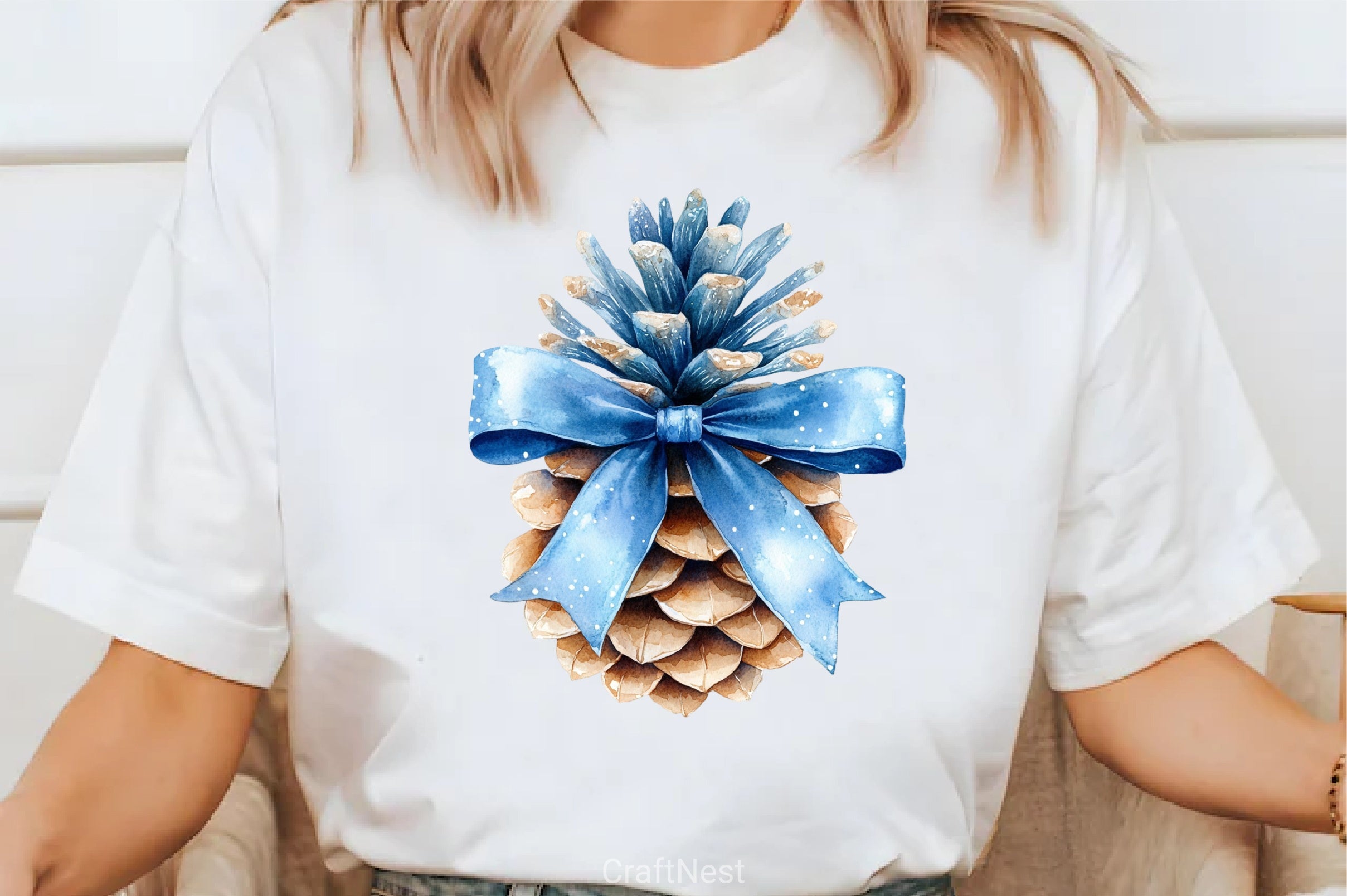 Cozy Christmas Blue Clipart Bundle - CraftNest - Digital Crafting and Art