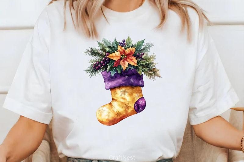 Christmas Stocking Clipart Bundle - CraftNest - Digital Crafting and Art