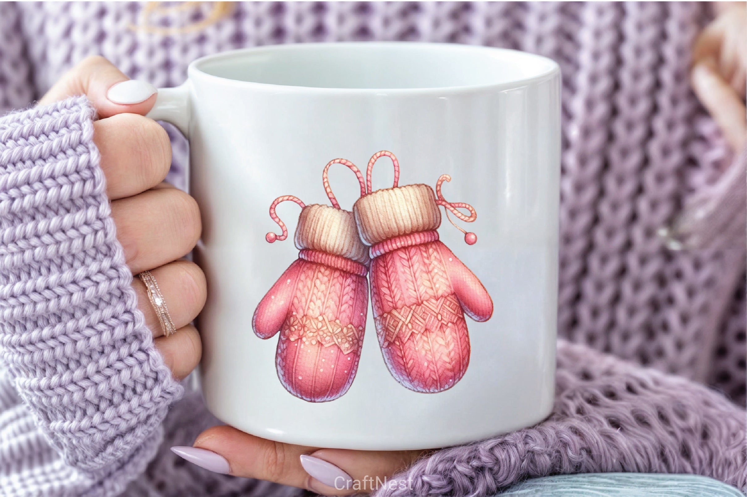 Pink Winter Clipart Bundle - CraftNest - Digital Crafting and Art