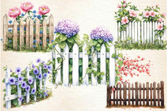 Spring Flower Fence Clipart Bundle 2 - CraftNest - Digital Crafting and Art