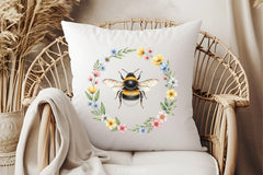 Whimsical Honey Bee Floral Clipart Bundle - CraftNest - Digital Crafting and Art