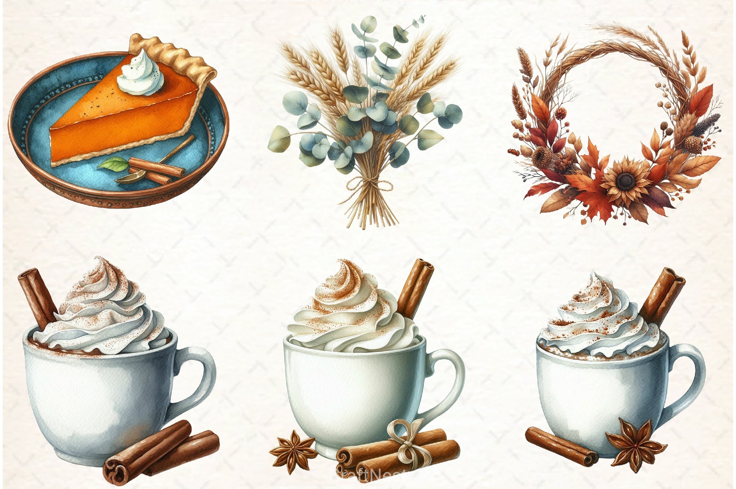 Autumn Cozy Fall Clipart Bundle 5 - CraftNest - Digital Crafting and Art