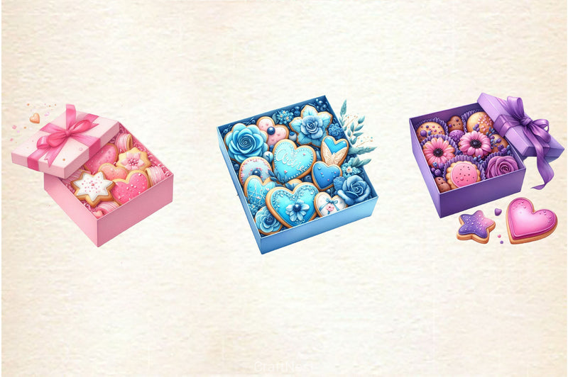 Cookie Gift Boxes Clipart Bundle - CraftNest - Digital Crafting and Art