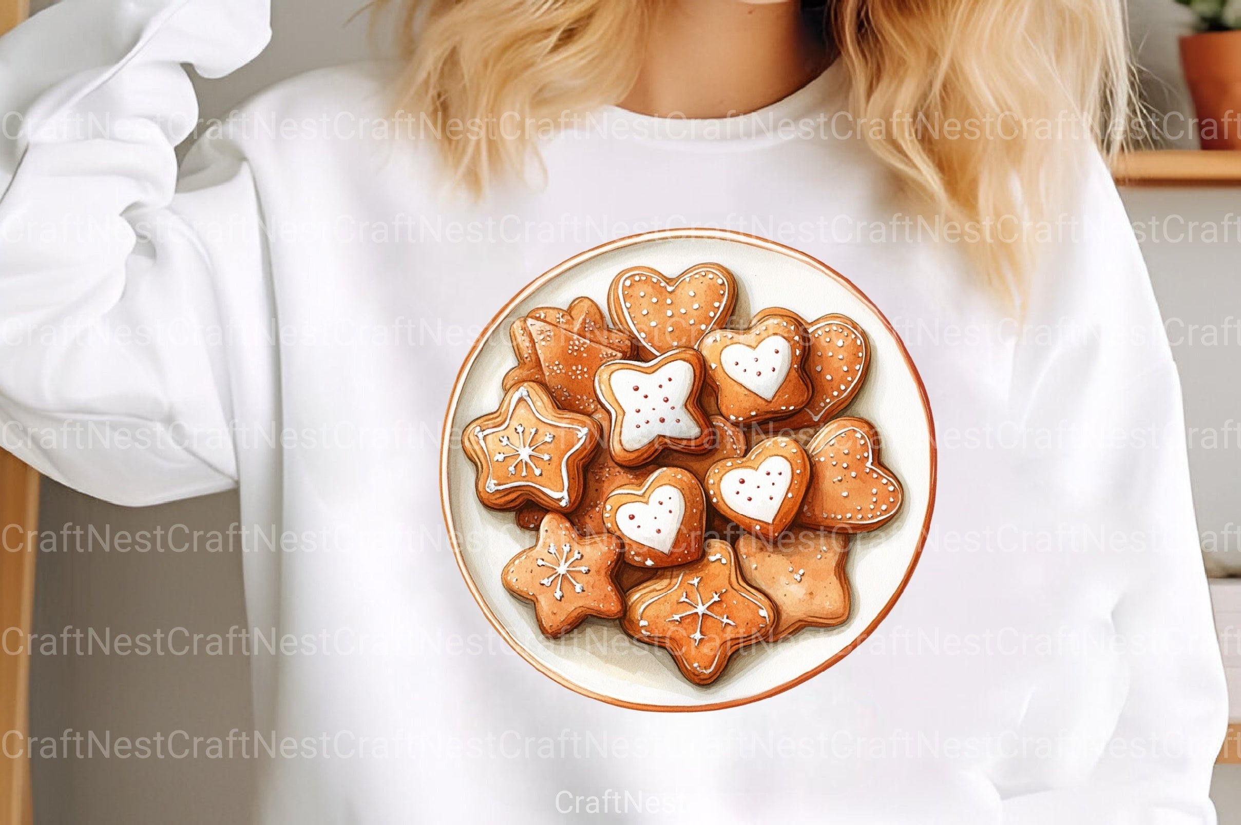 Rustic Red Green Christmas Winter Clipart Bundle - CraftNest - Digital Crafting and Art