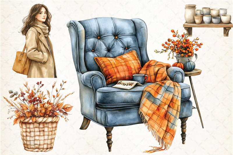 Autumn Mood Clipart Bundle 2 - CraftNest - Digital Crafting and Art