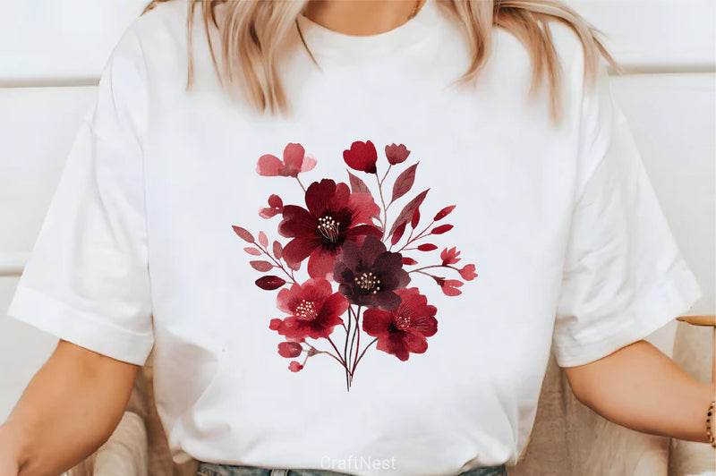 Burgundy Autumn Clipart Bundle 3 - CraftNest - Digital Crafting and Art