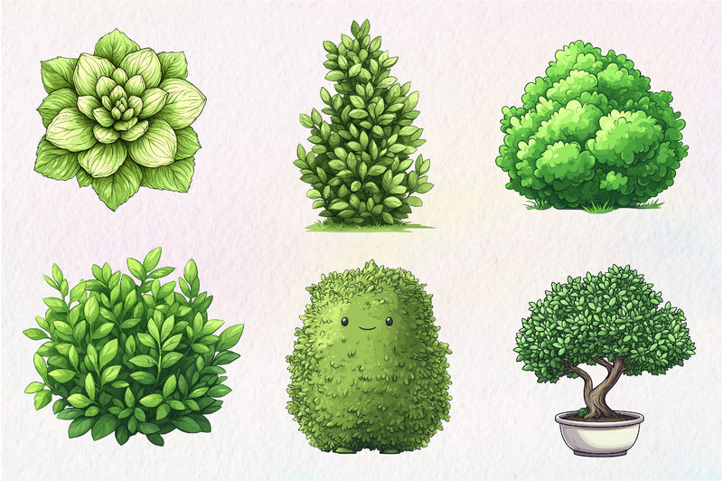 Bushes Clipart Bundle - CraftNest - Digital Crafting and Art