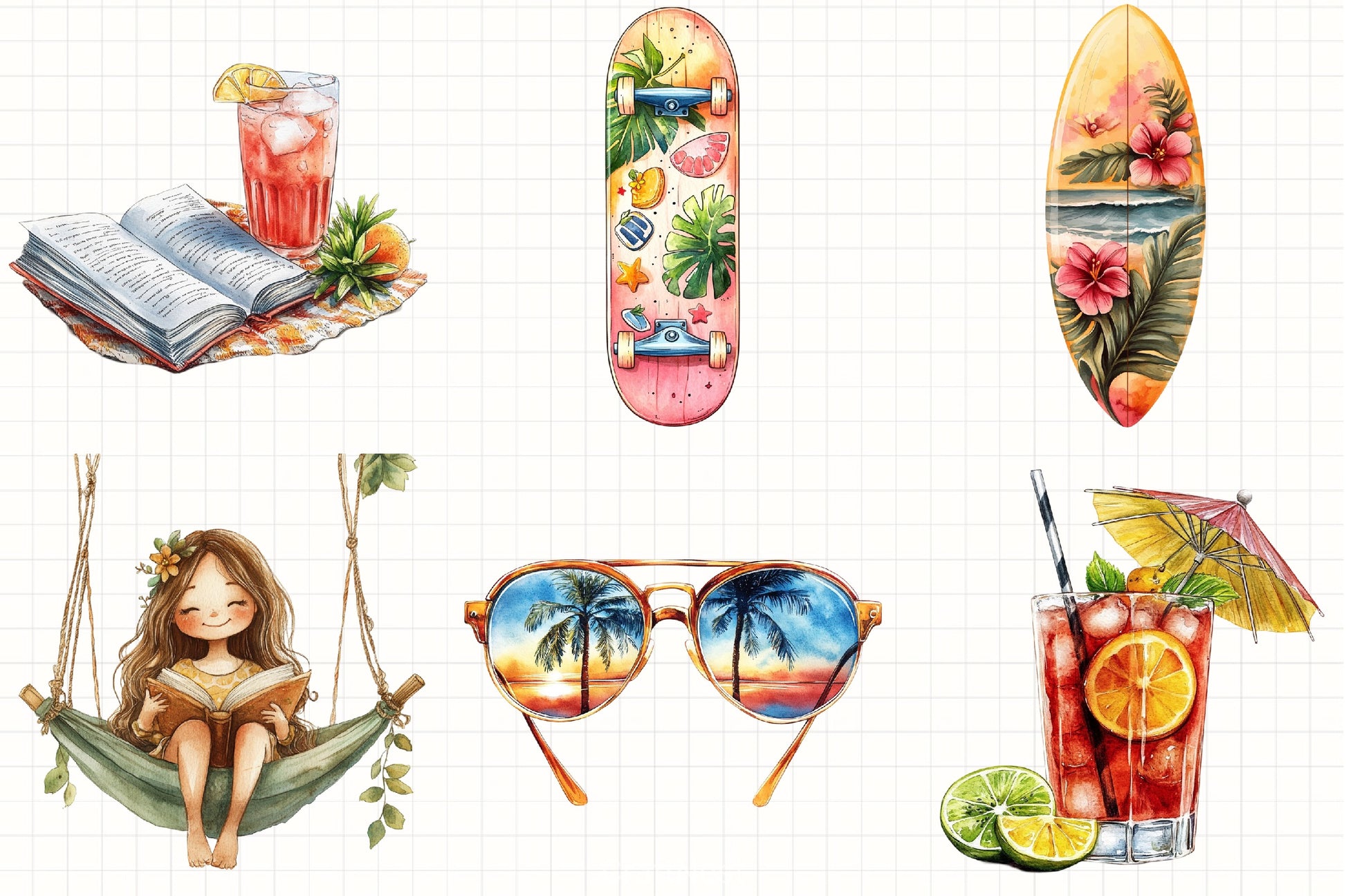 Summer Vacation Clipart Bundle 1 - CraftNest - Digital Crafting and Art