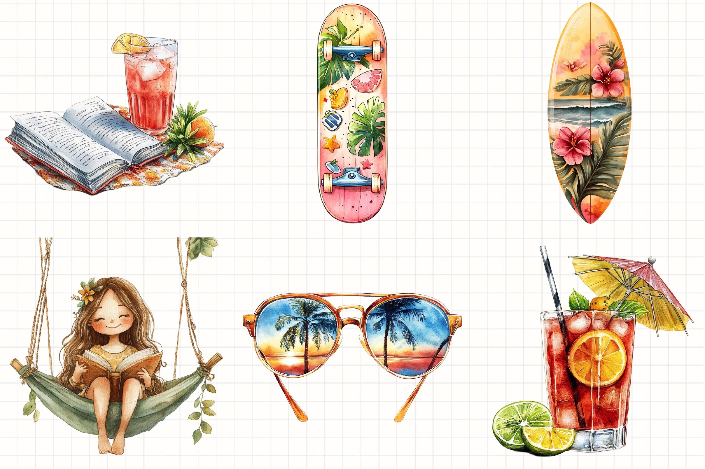 Summer Vacation Clipart Bundle 1 - CraftNest - Digital Crafting and Art