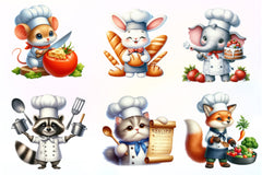 Cute Little Chef Cooking Clipart Bundle - CraftNest - Digital Crafting and Art