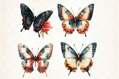 Gothic Butterfly Clipart Bundle 4 - CraftNest - Digital Crafting and Art