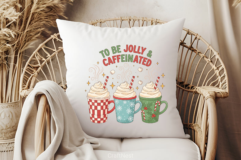 Jolly & Caffeinated Christmas Coffee Clipart Bundle - CraftNest - Digital Crafting and Art