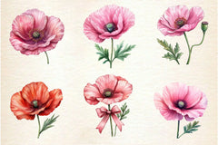 Spring Poppies Clipart Bundle - CraftNest - Digital Crafting and Art
