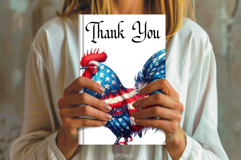 Patriotic Rooster Clipart Bundle 4 - CraftNest - Digital Crafting and Art