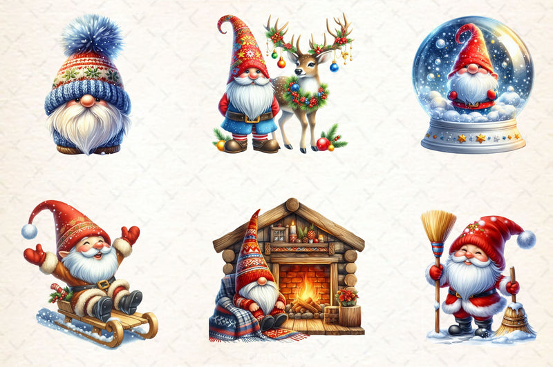 Winter Gnome Clipart Bundle - CraftNest - Digital Crafting and Art
