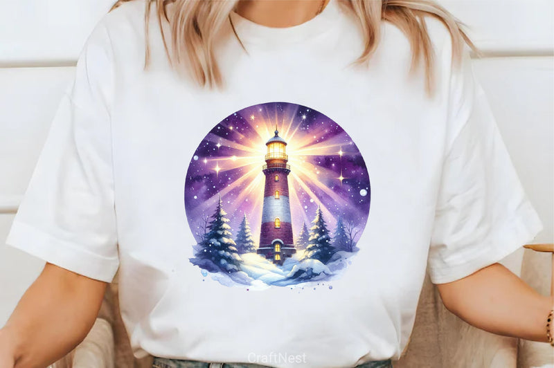 Christmas Lighthouse Clipart Bundle - CraftNest - Digital Crafting and Art
