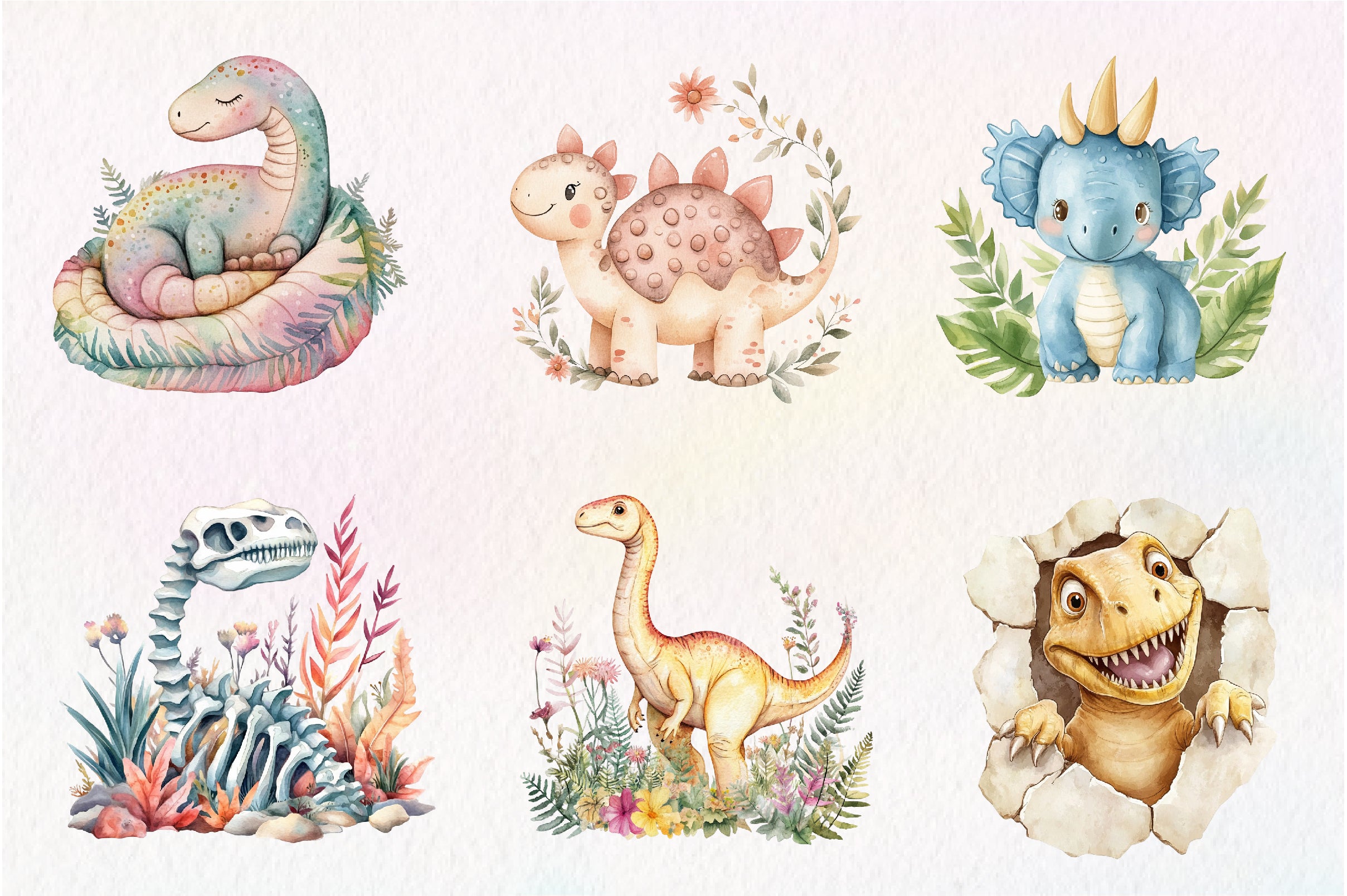 Paleontology Dinosaur Animal Clipart Bundle - CraftNest - Digital Crafting and Art