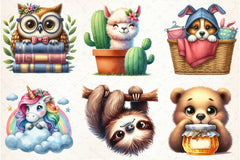 Funny Animals Clipart Bundle - CraftNest - Digital Crafting and Art