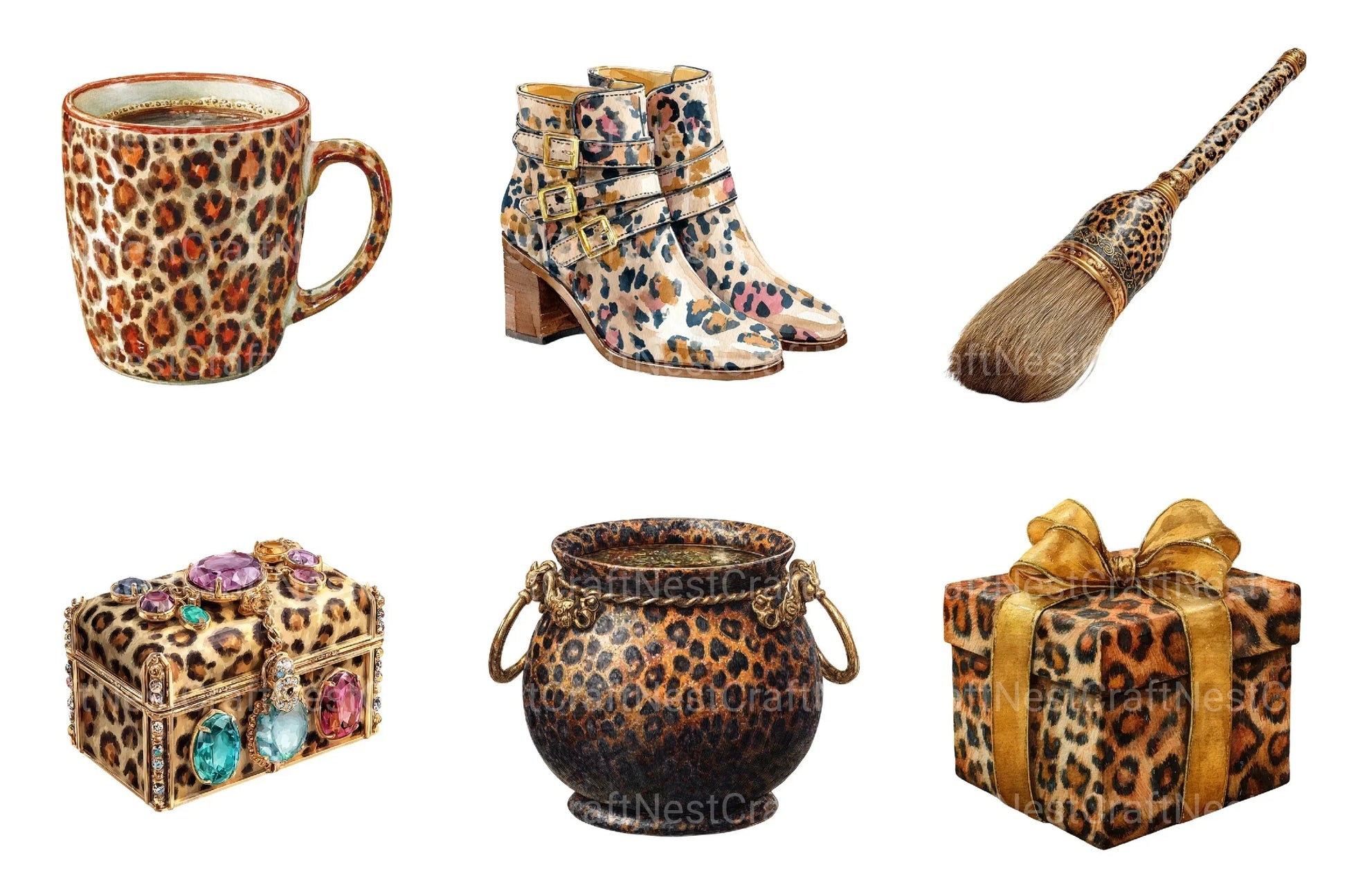 Leopard Print Halloween Clipart Bundle - CraftNest - Digital Crafting and Art