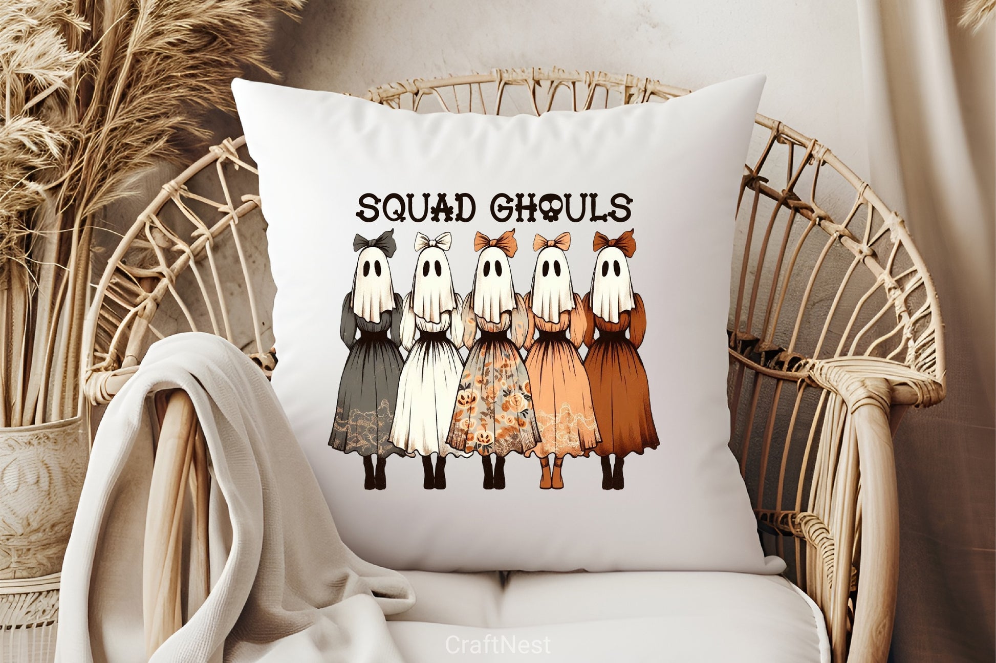 Vintage Halloween Squad Ghouls Clipart Bundle - CraftNest - Digital Crafting and Art