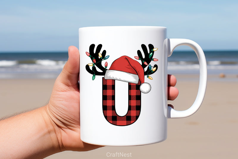 Santa Reindeer Hat Alphabet Clipart Bundle - CraftNest - Digital Crafting and Art