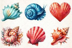 Ocean Sea Shell Clipart Bundle - CraftNest - Digital Crafting and Art