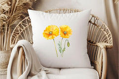 Yellow Poppy Flower Clipart Bundle - CraftNest - Digital Crafting and Art