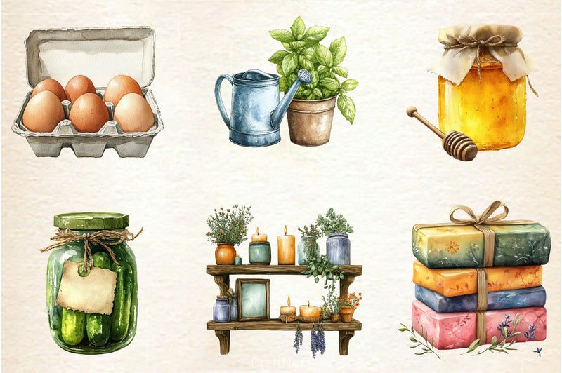 Farmer's Market Clipart Bundle - CraftNest - Digital Crafting and Art