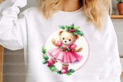 Cute Christmas Teddy Bear Holiday Clipart Bundle - CraftNest - Digital Crafting and Art