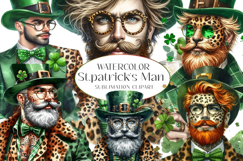 St Patrick's Man Clipart Bundle - CraftNest - Digital Crafting and Art