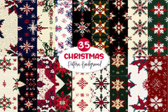 Christmas Pattern Background Clipart Bundle - CraftNest - Digital Crafting and Art