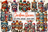 Christmas Raccoons Clipart Bundle
