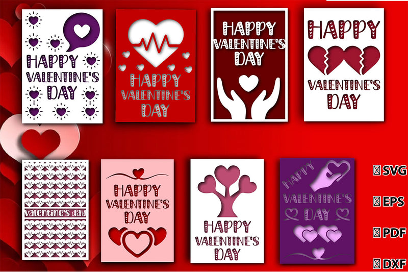 Happy Valentine's Day Card Bundle - CraftNest - Digital Crafting and Art