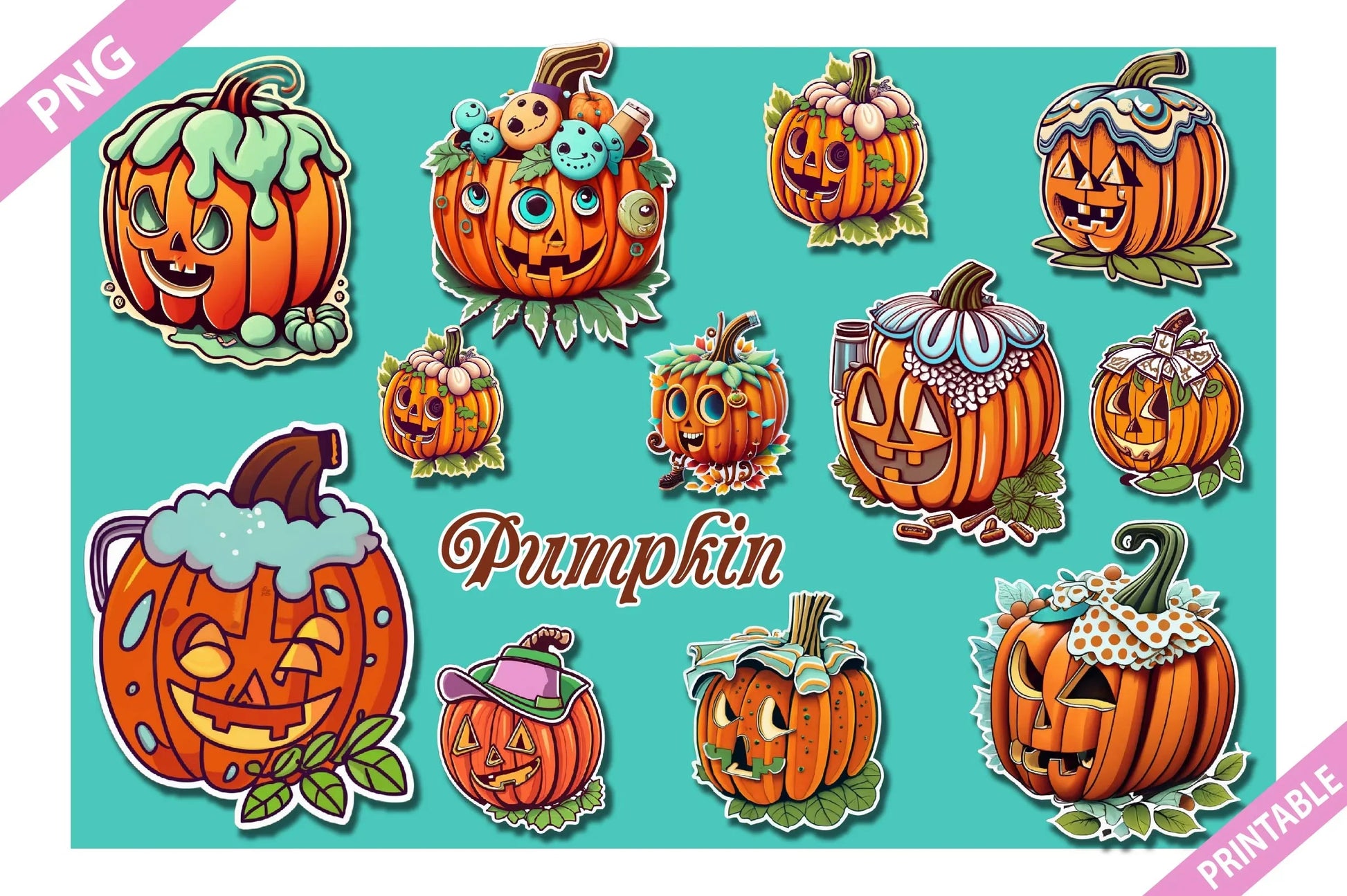 Crazy Jack-o'-Lantern Clipart - CraftNest - Digital Crafting and Art