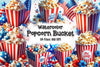 4th Of July Popcorn Bucket Clipart Bundle