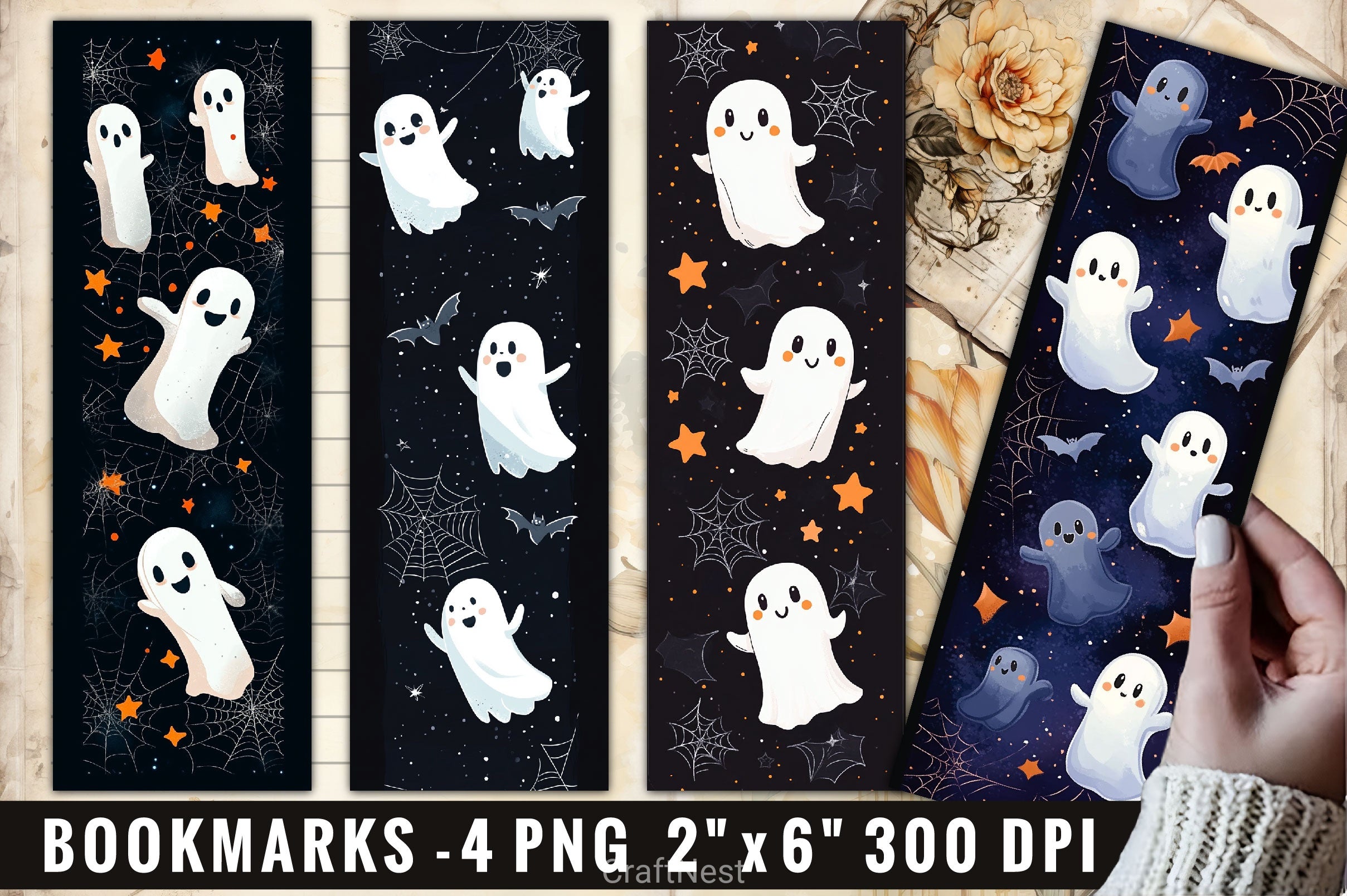 Halloween Ghost Clipart Bundle 5 - CraftNest - Digital Crafting and Art