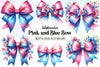 Pink & Blue Bow Clipart Bundle