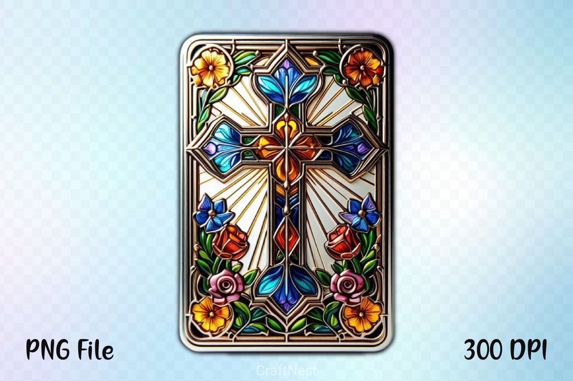 Stained Glass Cross Tarot Card Clipart Bundle 17 - CraftNest - Digital Crafting and Art