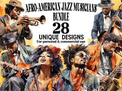 Afro-American Jazz Musicians Clipart - CraftNest