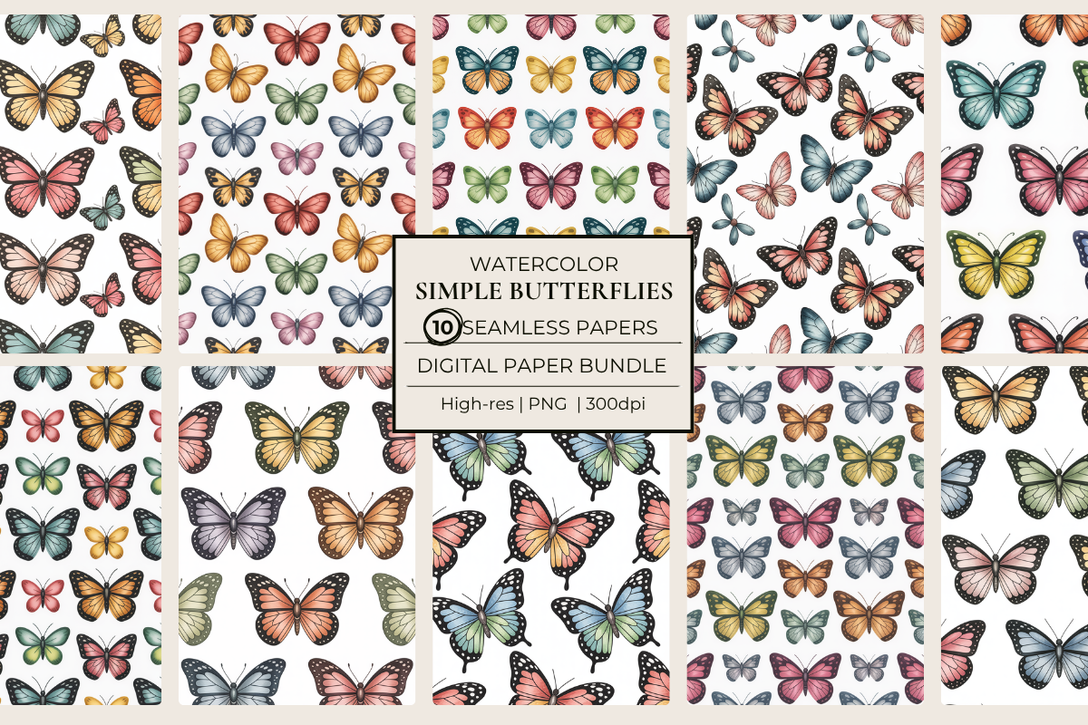 Simple Butterflies Seamless Papers