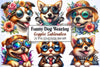 Funny Dog Goggles Clipart Bundle